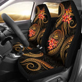 American Samoa Polynesian Car Seat Covers - Gold Plumeria - 105905 - YourCarButBetter