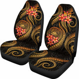 American Samoa Polynesian Car Seat Covers - Gold Plumeria - 105905 - YourCarButBetter