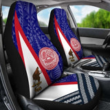 American Samoa Polynesian Car Set Cover - American Samoa Flag And Seal 105905 - YourCarButBetter