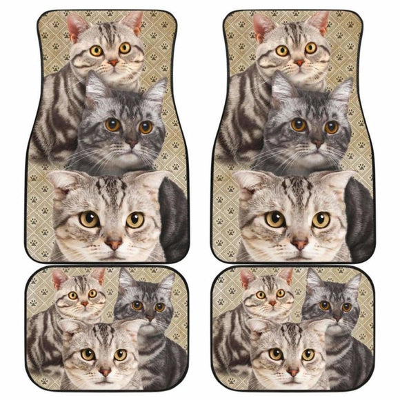 American Shorthair Cat Car Floor Mats For Cat Lover 112428 - YourCarButBetter