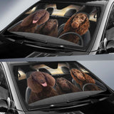 American Water Spaniel Car Auto Sun Shade Funny Dog Windshield 104020 - YourCarButBetter