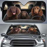 American Water Spaniel Car Auto Sun Shade Funny Dog Windshield 104020 - YourCarButBetter