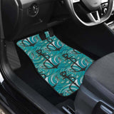 Anchor Nautical Green Background Front And Back Car Mats 192609 - YourCarButBetter