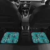 Anchor Nautical Green Background Front And Back Car Mats 192609 - YourCarButBetter