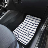 Anchor Rope Nautical Pattern Front And Back Car Mats 192609 - YourCarButBetter
