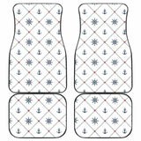 Anchor Rudder Nautical Design Pattern Front And Back Car Mats 192609 - YourCarButBetter