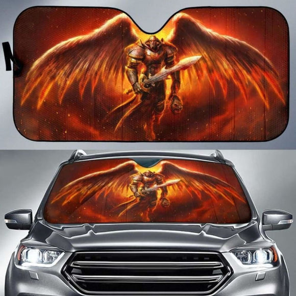 Angel Knight Hell Car Auto Sun Shades 182102 - YourCarButBetter