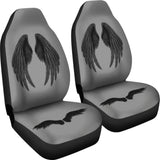 Angel Wings Black Custom Car Seat Covers 212203 - YourCarButBetter
