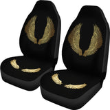 Angel Wings Gold Custom Car Seat Covers 212203 - YourCarButBetter