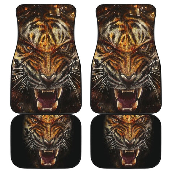 Angry Tiger Roar Car Floor Mats 212204 - YourCarButBetter