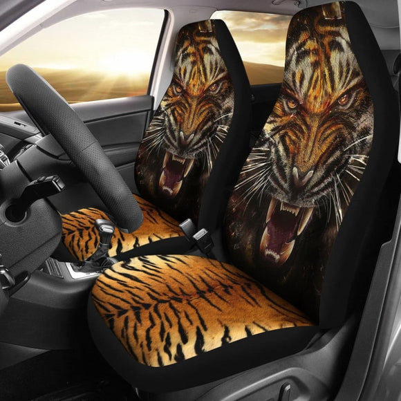 Angry Tiger Roar Car Seat Covers 212204 - YourCarButBetter