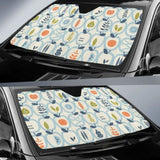 Apples Leaves Pattern Car Auto Sun Shades 182102 - YourCarButBetter