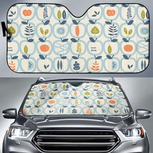 Apples Leaves Pattern Car Auto Sun Shades 182102 - YourCarButBetter