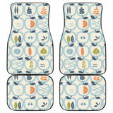 Apples Leaves Pattern Front And Back Car Mats 174914 - YourCarButBetter