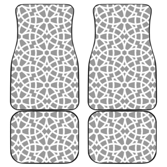 Arabic Gray Pattern Front And Back Car Mats 194013 - YourCarButBetter