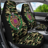 Army Green Camouflage Omega Psi Phi Car Seat Covers 211706 - YourCarButBetter