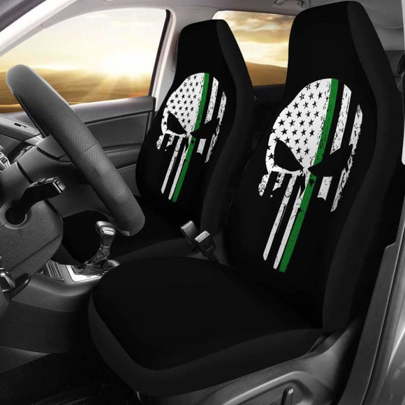 Army Punisher Skull Usa Car Seat Covers - YourCarButBetter
