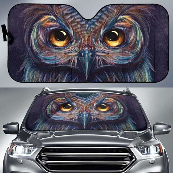 Art Owl Eyes Car Auto Sun Shades 172609 - YourCarButBetter