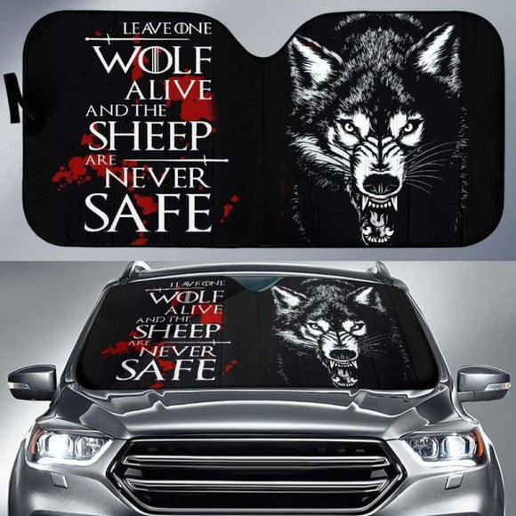 Arya Stark - Leave One Wolf Alive Auto Sun Shades 172609 - YourCarButBetter
