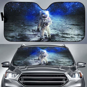 Astronaut on the Moon in The Galaxy car auto sunshades 172609 - YourCarButBetter