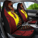 Australia Aboriginal Car Seat Covers - Indigenous Snake Sun Dot Painting - 232125 - YourCarButBetter