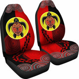 Australia Aboriginal Dot Painting Seat Covers Turtle Aboriginal Flag Style - 091114 - YourCarButBetter