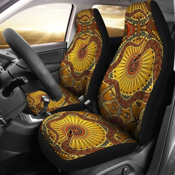 Australia Car Seat Covers - Australian Aboriginal Snake - Rainbow Serpent - 1 232125 - YourCarButBetter