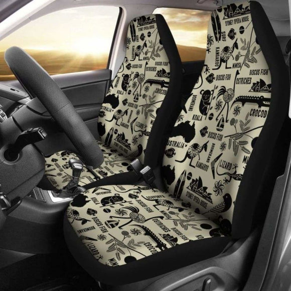Australia Symbols Car Seat Covers - 174914 - YourCarButBetter
