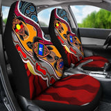 Australian Car Seat Covers - Australia Aboriginal Dots With Turtle And Naidoc Flags - Bn19 091114 - YourCarButBetter
