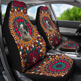 Australian Cattle Dog Colorful Flower Car Seat Covers 211008 - YourCarButBetter