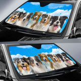 Australian Shepherd Face Auto Sun Shades 172609 - YourCarButBetter