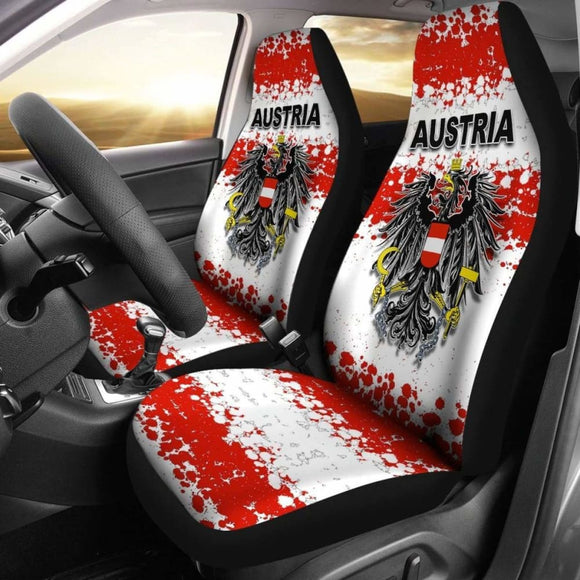 Austria Special Grunge Flag Car Seat Covers T232125 - YourCarButBetter