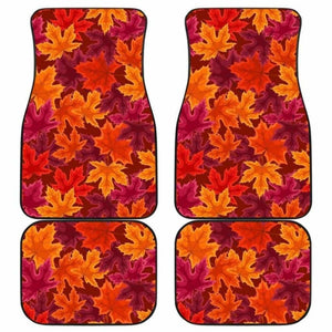 Autumn Maple Leaf Pattern Front And Back Car Mats 174914 - YourCarButBetter