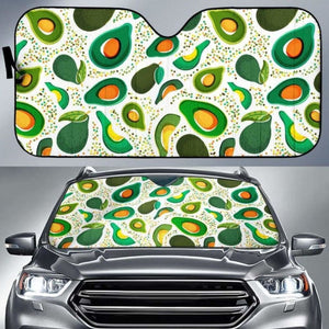 Avocado Design Pattern Car Auto Sun Shades 460402 - YourCarButBetter