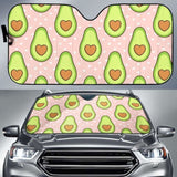 Avocado Heart Pink Background Car Auto Sun Shades 460402 - YourCarButBetter