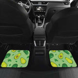 Avocado Pattern Green Background Front And Back Car Mats 174914 - YourCarButBetter