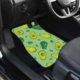 Avocado Pattern Green Background Front And Back Car Mats 174914 - YourCarButBetter