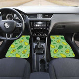 Avocado Pattern Green Background Front And Back Car Mats 174914 - YourCarButBetter