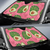 Avocado Slices Leaves Pink Back Ground Car Auto Sun Shades 182102 - YourCarButBetter