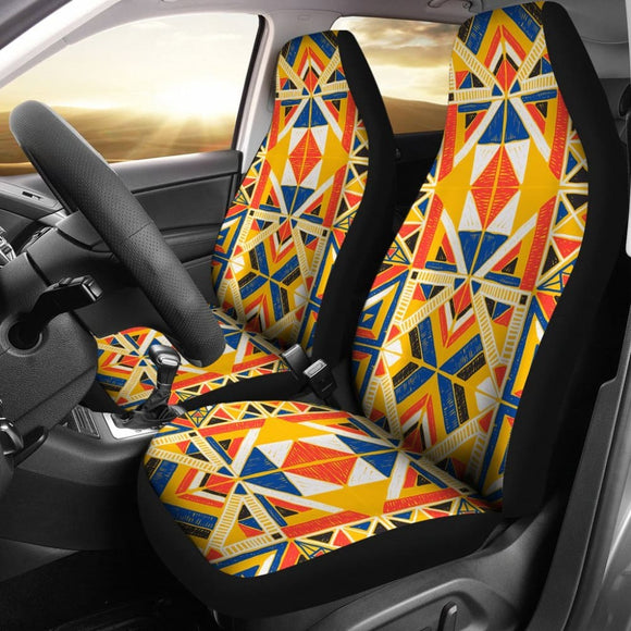 Aztec Colorful Orange Car Seat Covers 174510 - YourCarButBetter
