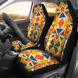 Aztec Colorful Orange Car Seat Covers 174510 - YourCarButBetter