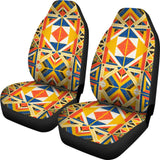 Aztec Colorful Orange Car Seat Covers 174510 - YourCarButBetter