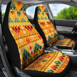 Aztec Colorful Orange Car Seat Covers 174510 - YourCarButBetter