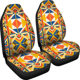 Aztec Colorful Orange Car Seat Covers 174510 - YourCarButBetter