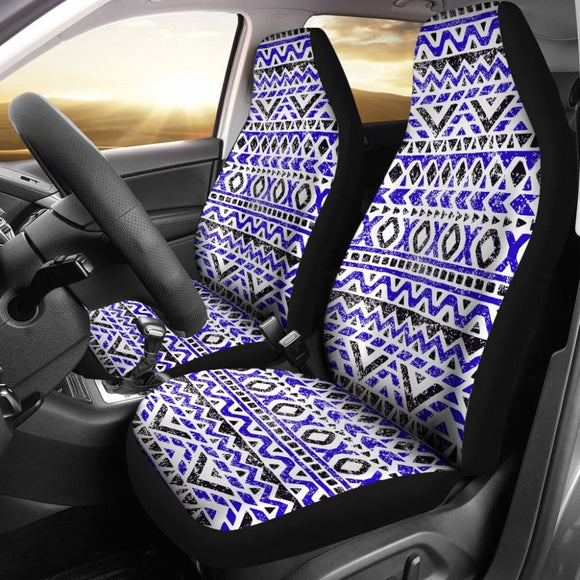 Aztec Deep Blue And Black Car Seat Covers 174510 - YourCarButBetter