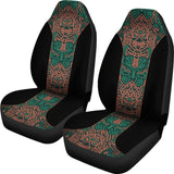 Aztec Elephant Black Burnt Orange Green Car Seat Covers 101819 - YourCarButBetter