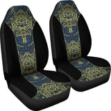 Aztec Elephant Blue Mustard Yellow Car Seat Covers 101819 - YourCarButBetter