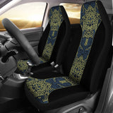 Aztec Elephant Blue Mustard Yellow Car Seat Covers 101819 - YourCarButBetter