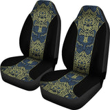 Aztec Elephant Blue Mustard Yellow Car Seat Covers 101819 - YourCarButBetter