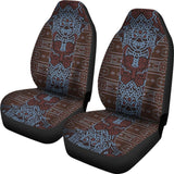 Aztec Elephant Brown Blue Car Seat Covers 101819 - YourCarButBetter